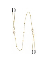 Pince-tétons chaîne Dorées Perles Taboom