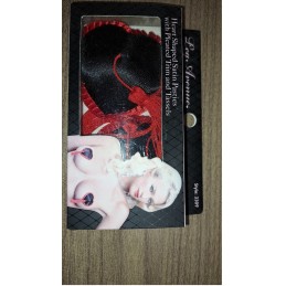 Pasties nipples Coeur noir a franges rouges Leg Av