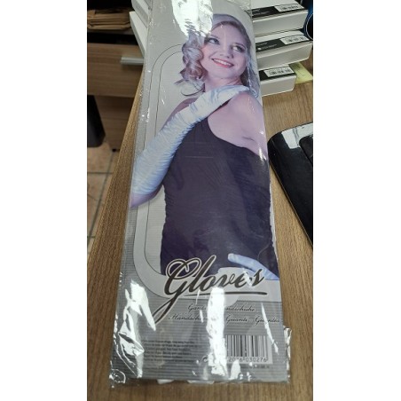 gants opera satinés blancs Leg Avenue