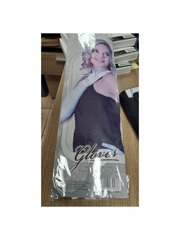 gants opera satinés blancs Leg Avenue