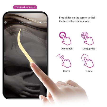 Vibromasseur August Couples avec application Lilas