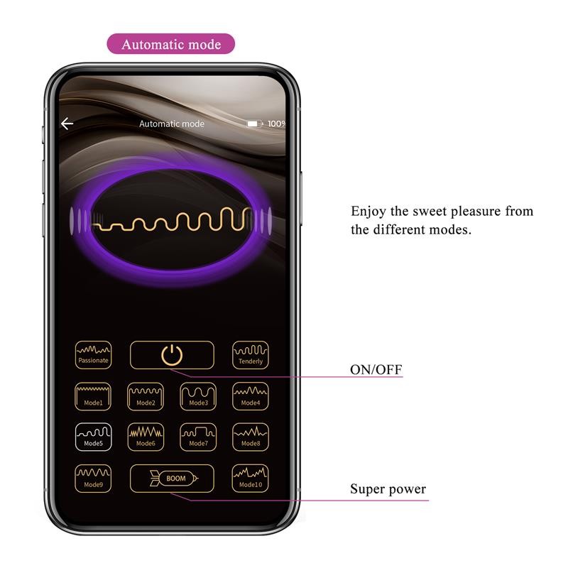 Vibromasseur August Couples avec application Lilas