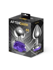 Plug anal en métal rose violette taille M