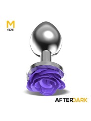 Plug anal en métal rose violette taille M