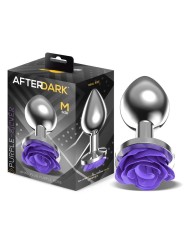 Plug anal en métal rose violette taille M