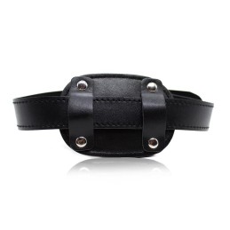 Bâillon Pénis 10 cm Grand Noir avec Cadenas