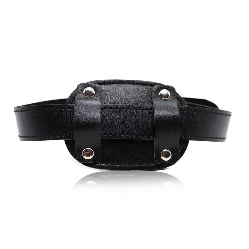 Bâillon Pénis 10 cm Grand Noir avec Cadenas