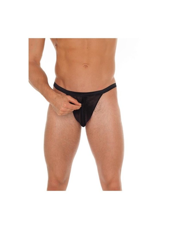 String noir à fermeture éclair taille unique #1909