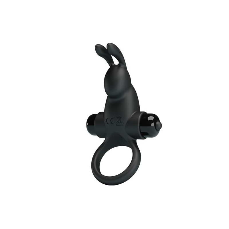 pretty love - anneau vibrant i rabbit pour pénis noir