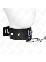 kink - collier avec bracelet 65 cm avec diamants bleu ajustable 36-43 cm x 5 cm