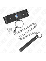 kink - collier avec bracelet 65 cm avec diamants bleu ajustable 36-43 cm x 5 cm