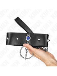 kink - collier avec bracelet 65 cm avec diamants bleu ajustable 36-43 cm x 5 cm