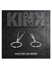 kink - pinces à téton fins avec anneau argent 7 cm