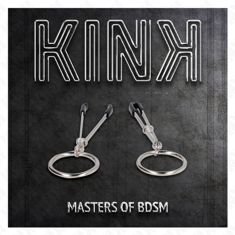 kink - pinces à téton fins avec anneau argent 7 cm