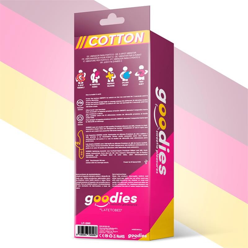 Vibromasseur Cotton goodies USB Fuchia