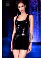 CHILIROSE - Mini robe moulante noire brillante. - Taille: M