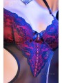 CHILIROSE: body en tulle et dentelle ouvert sur les côtés. - Taille: L