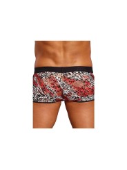 MALE POWER BOXER imprimé LEOPARD rouge M