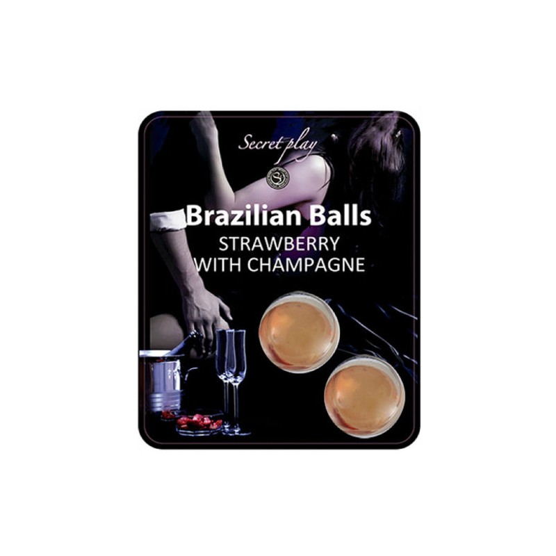 2 Boules brésilliennes fraise-champagne