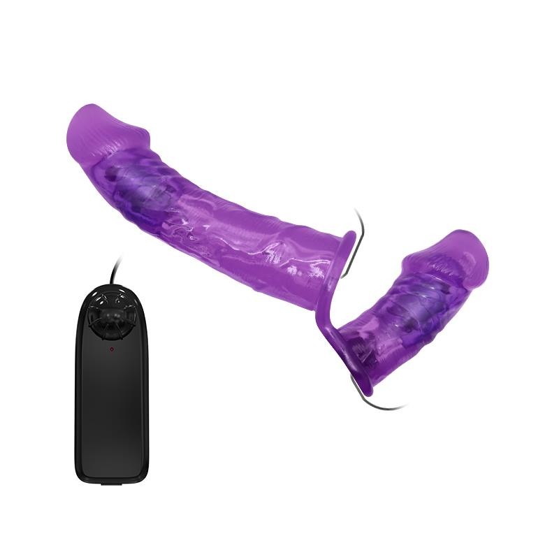 Harnais Double Gode et Vibration Violette