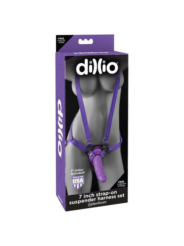 Harnais Dillio Gode 19 cm Couleur Violet