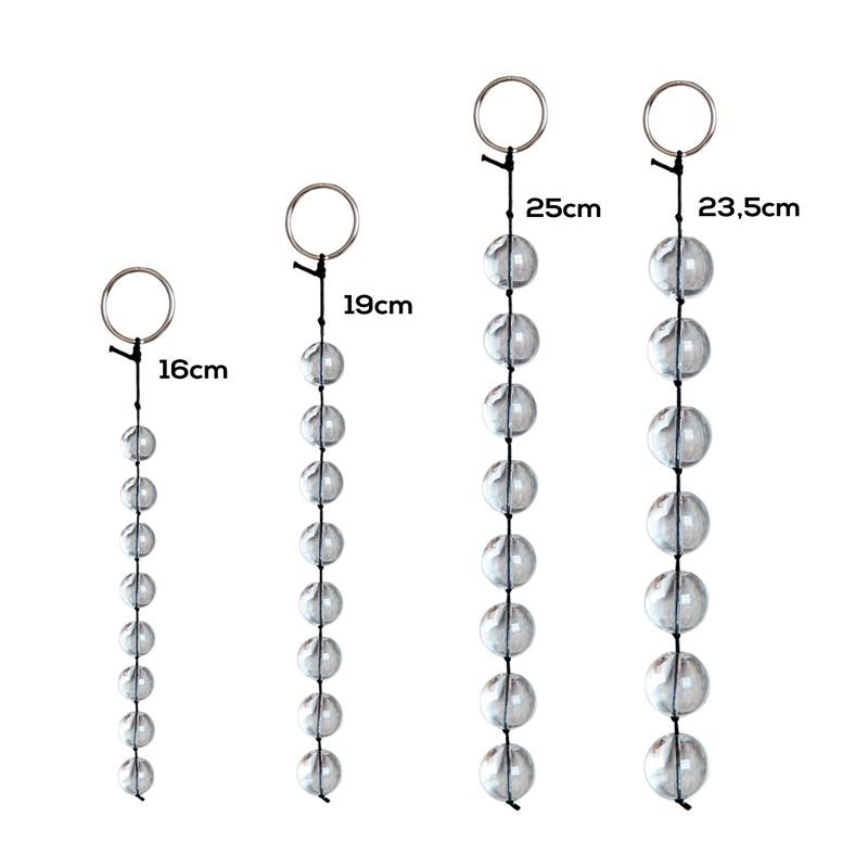 Chaîne Anale Boules Verre 4 Tailles - T : L