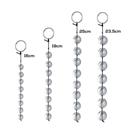 Chaîne Anale Boules Verre 4 Tailles - T : L