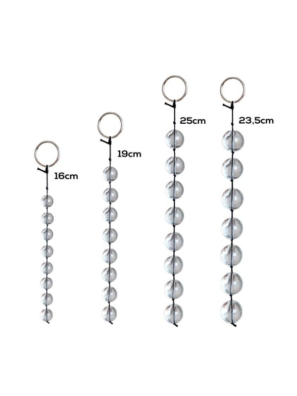 Chaîne Anale Boules Verre 4 Tailles - T : L