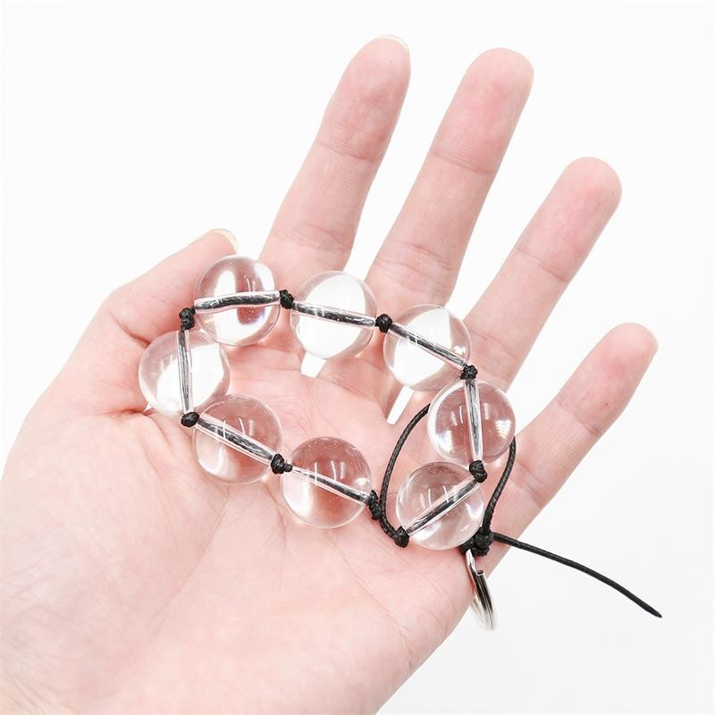 Chaîne Anale Boules Verre 4 Tailles - T : L