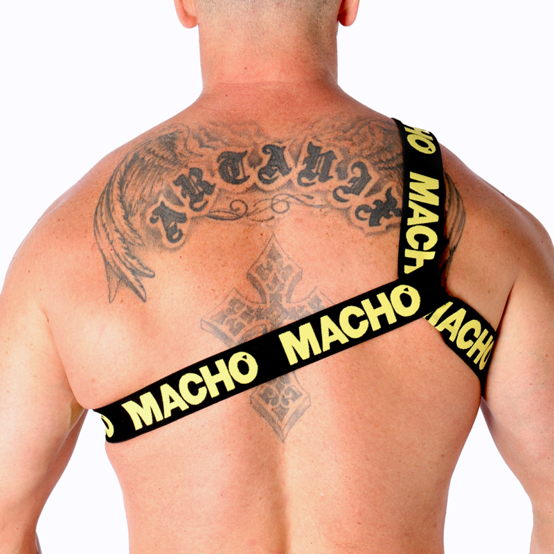 macho - harnais romain jaune s/m