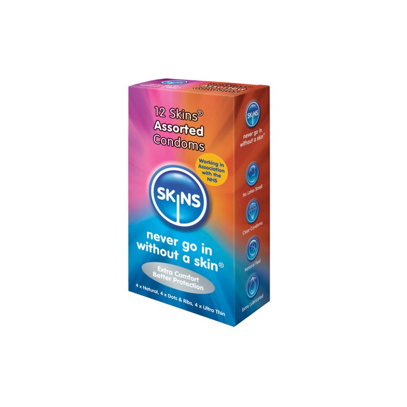 préservatifs naturels, fins, points et striés, lot de 12