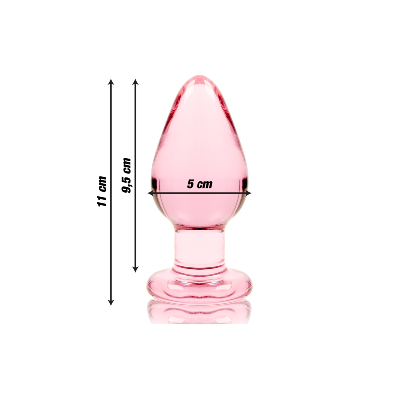 série nebula par ibiza - modèle 3 plug en verre rose 11 cm -ou- 5 cm