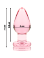série nebula par ibiza - modèle 3 plug en verre rose 11 cm -ou- 5 cm