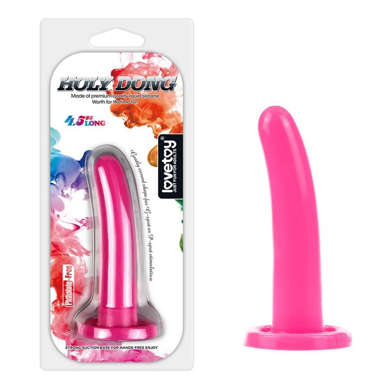 Stimulateur LOVETOY Holy Dong 4,5" silicone liquide rose