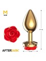Plug anal AFTERDARK métal doré rose rouge Taille M