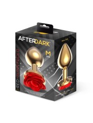 Plug anal AFTERDARK métal doré rose rouge Taille M