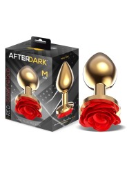 Plug anal AFTERDARK métal doré rose rouge Taille M