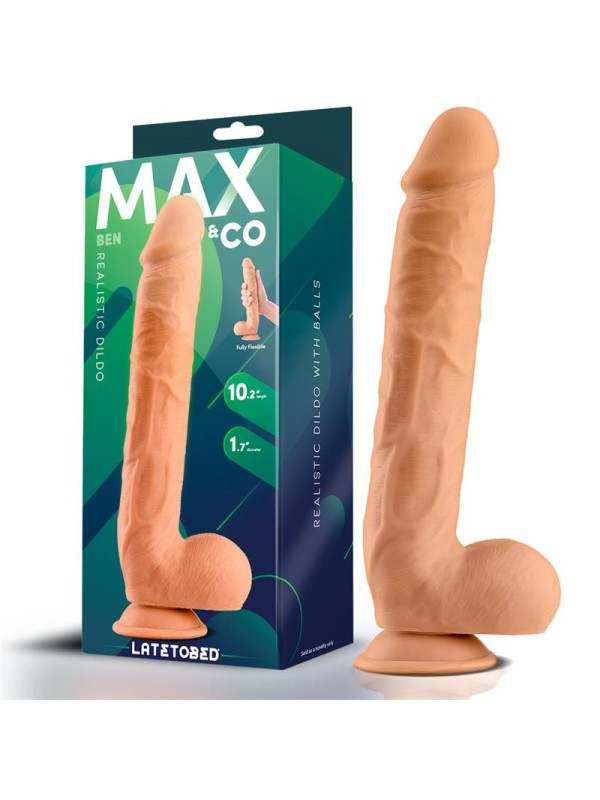 Ben Gode ​​réaliste MAX & CO testicules 10,2" Naturel