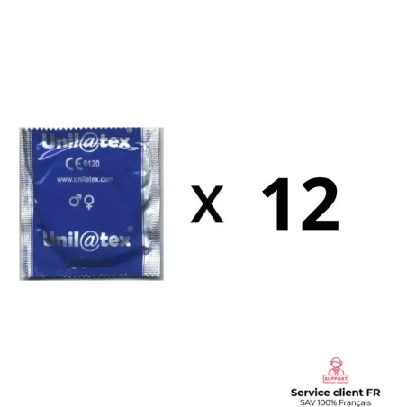 préservatifs naturels, fins, points et striés, lot de 12