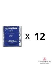 préservatifs naturels, fins, points et striés, lot de 12