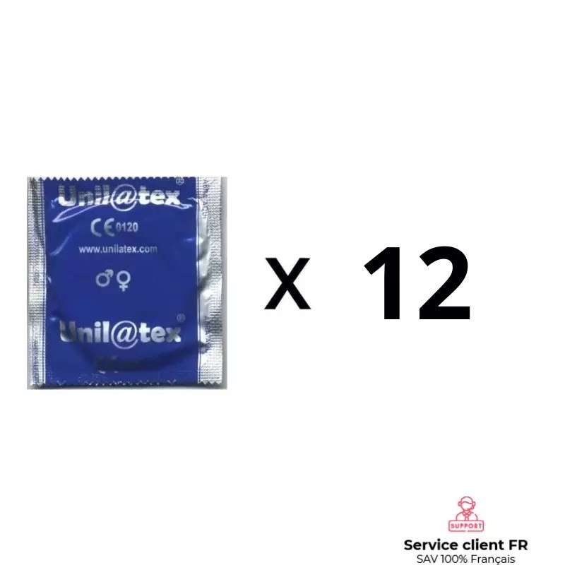 préservatifs naturels, fins, points et striés, lot de 12