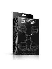 Ensemble de menottes pour chevilles et poignets (cuir vegan)