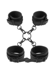 Ensemble de menottes pour chevilles et poignets (cuir vegan)