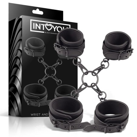 Ensemble de menottes pour chevilles et poignets (cuir vegan)