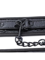 Menottes réglables (saphir) en cuir vegan