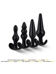Luvest Box 4, lot de 4 plugs anaux avec base allongée