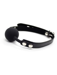 Bâillon-boule réglable en silicone lisse de 4 cm (noir)