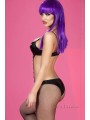 Body en tissu brillant avec clous.