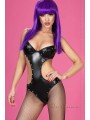 Body en tissu brillant avec clous.