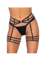 Leg Avenue - Porte-jarretelles strass, taille unique